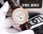 New Swiss Replica Patek Philippe Moon Phase Watches For Sale - Diamond Bezel With 9100 Automatic Movement 